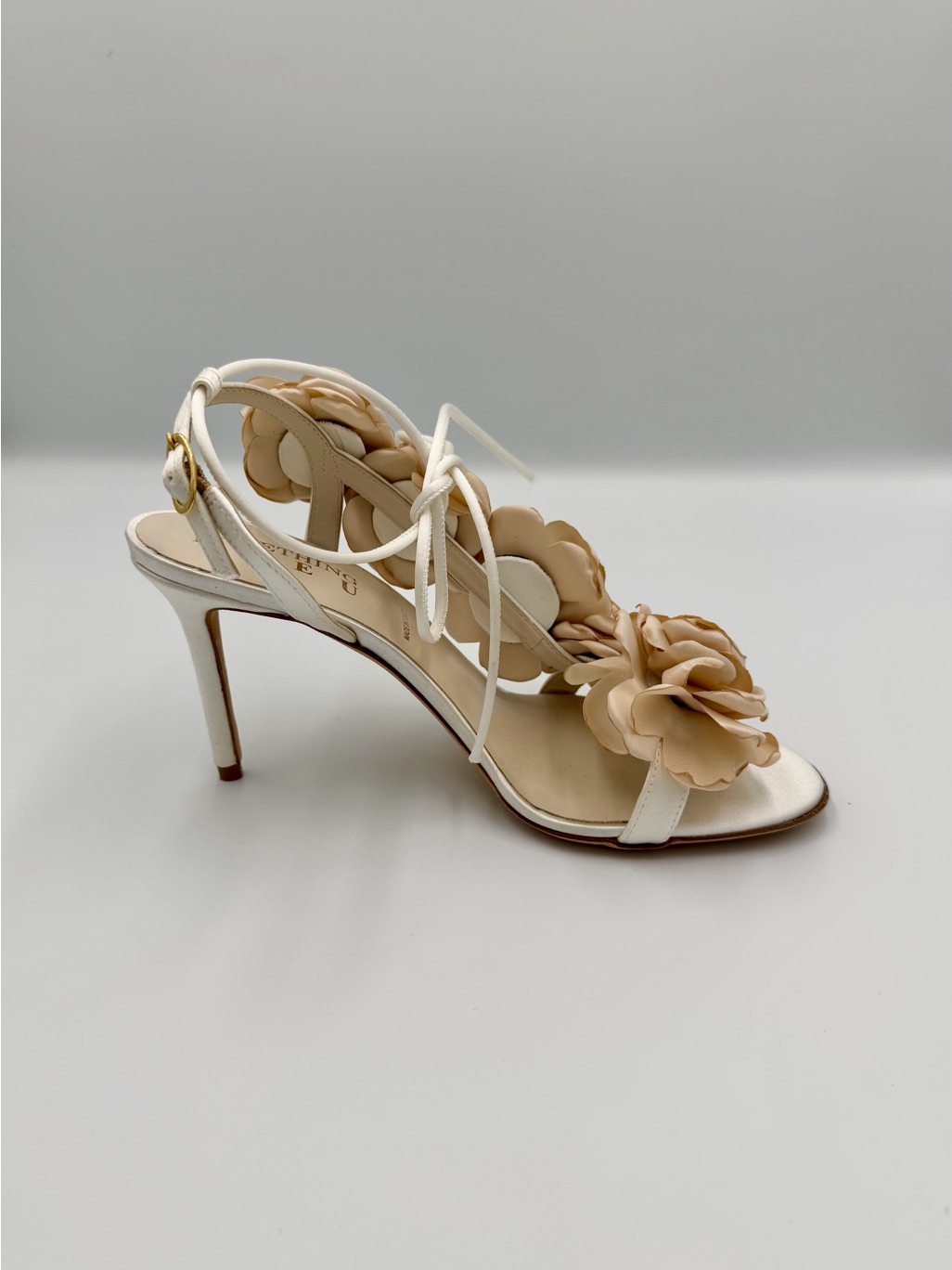 Something Bleu Hensley Silk Floral Made In Italy Sandals Heels Msrp $495/Nwob — image 8 of 8